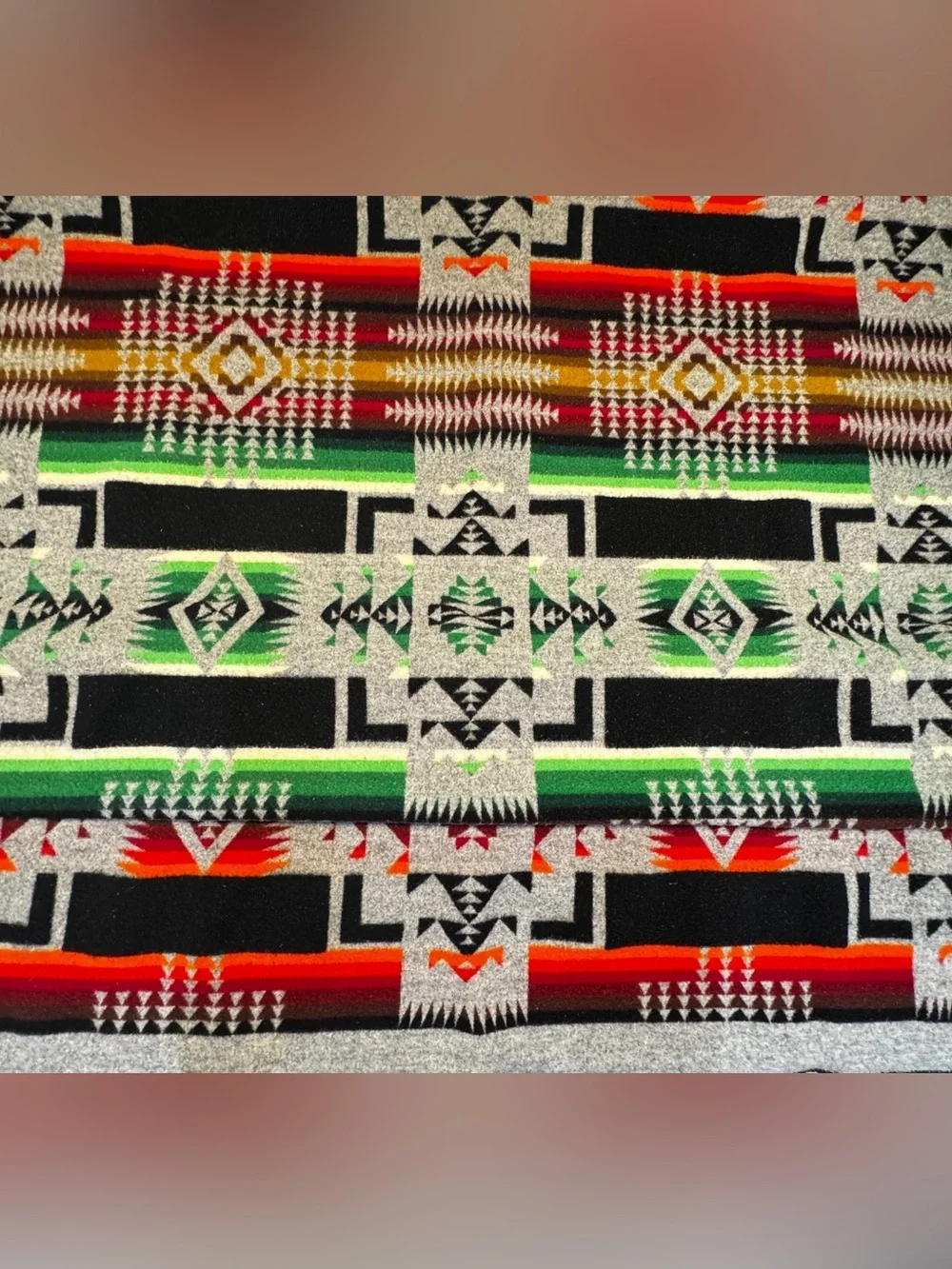 Vintage Pendleton Beaver State Wool Blend Blanket Native 71” x 59”